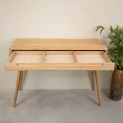 Bureau console en bois massif de chêne Escandi Atelier – NordicStory