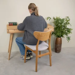 Bureau console en bois massif de chêne Escandi Atelier – NordicStory
