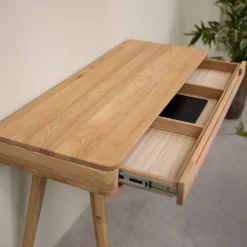 Bureau console en bois massif de chêne Escandi Atelier – NordicStory