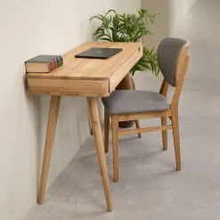 Bureau console en bois massif de chêne Escandi Atelier – NordicStory