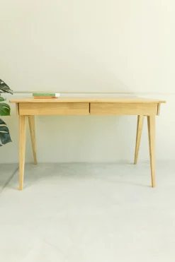Bureau console en bois massif de chêne Berg - NordicStory
