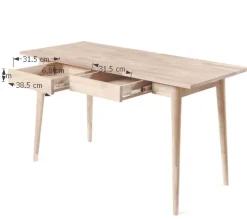 Bureau en bois massif de chêne Escandi 1 - NordicStory