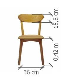 Chaise de salle à manger en bois massif de chêne Isku – Lot de 2 ou 4 chaises - NordicStory