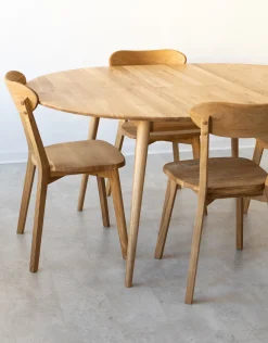 Chaise de salle à manger en bois massif de chêne Isku – Lot de 2 ou 4 chaises - NordicStory