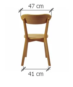 Chaise de salle à manger en bois massif de chêne Isku – Lot de 2 ou 4 chaises - NordicStory