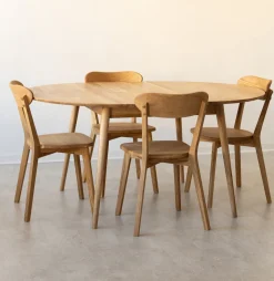 Chaise de salle à manger en bois massif de chêne Isku – Lot de 2 ou 4 chaises - NordicStory
