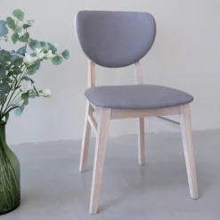 Chaise de salle à manger en bois massif de chêne blanchi Nova – Lot de 2 ou 4 chaises - NordicStory