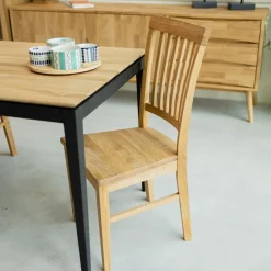 Chaise de salle à manger en bois massif de chêne Provence – Lot de 2 ou 4 chaises - NordicStory
