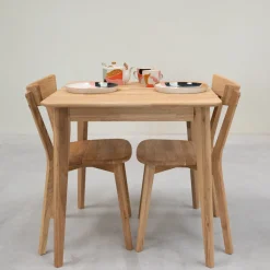 Chaise en bois massif de chêne Victoria - Lot de 2 ou 4 chaises. - VESKOR