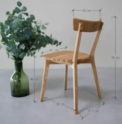 Chaise en bois massif de chêne Victoria - Lot de 2 ou 4 chaises. - VESKOR