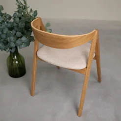 Chaise en bois massif de chêne naturel Oscar, revêtement - Lot de 2 ou de 4 chaises - VESKOR