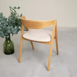 Chaise en bois massif de chêne naturel Oscar, revêtement - Lot de 2 ou de 4 chaises - VESKOR