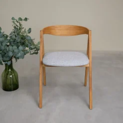 Chaise en bois massif de chêne naturel Oscar, revêtement - Lot de 2 ou de 4 chaises - VESKOR