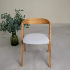 Chaise en bois massif de chêne naturel Oscar, revêtement - Lot de 2 ou de 4 chaises - VESKOR