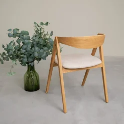 Chaise en bois massif de chêne naturel Oscar, revêtement - Lot de 2 ou de 4 chaises - VESKOR