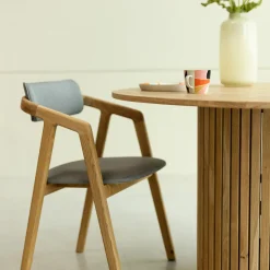 Chaise en bois massif de chêne Soho, revêtement - Lot de 2 ou 4 chaises - VESKOR