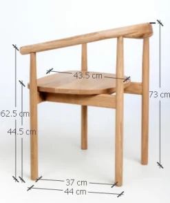 Chaise en bois massif de chêne Léa - Lot de 2 ou 4 chaises - VESKOR