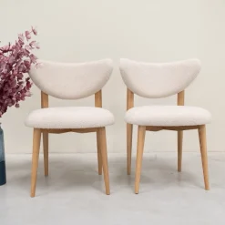 Chaise en bois massif de chêne Nube - Lot de 2 ou 4 chaises - VESKOR