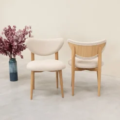 Chaise en bois massif de chêne Nube - Lot de 2 ou 4 chaises - VESKOR