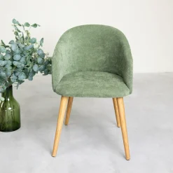 Chaise en bois massif de chêne Ana, revêtement - VESKOR