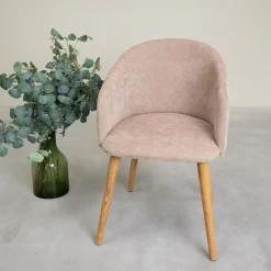 Chaise en bois massif de chêne Ana, revêtement - VESKOR
