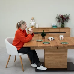 Chaise en bois massif de chêne Ana, revêtement - VESKOR