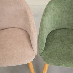 Chaise en bois massif de chêne Ana, revêtement - VESKOR