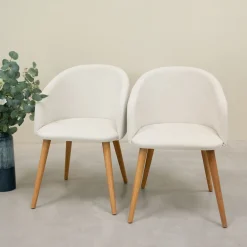 Chaise en bois massif de chêne Ana, revêtement - VESKOR