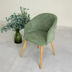 Chaise en bois massif de chêne Ana, revêtement - VESKOR