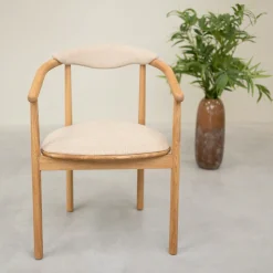 Chaise en bois massif de chêne Lord, revêtement - Lot de 2 ou 4 chaises - NordicStory