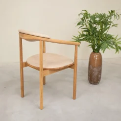Chaise en bois massif de chêne Lord, revêtement - Lot de 2 ou 4 chaises - NordicStory