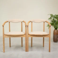 Chaise en bois massif de chêne Lord, revêtement - Lot de 2 ou 4 chaises - NordicStory