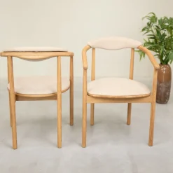 Chaise en bois massif de chêne Lord, revêtement - Lot de 2 ou 4 chaises - NordicStory