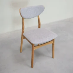 Chaise en bois massif de chêne Maxwell, revêtement - Lot de 2 ou 4 chaises - VESKOR