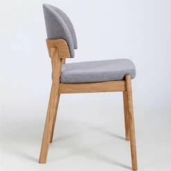 Chaise en bois massif de chêne Astrid, revêtement - Lot de 2 ou 4 chaises - VESKOR