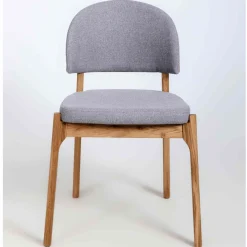 Chaise en bois massif de chêne Astrid, revêtement - Lot de 2 ou 4 chaises - VESKOR