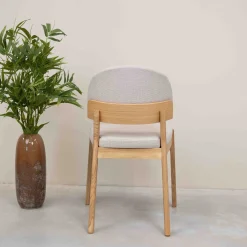 Chaise en bois massif de chêne Astrid, revêtement - Lot de 2 ou 4 chaises - VESKOR