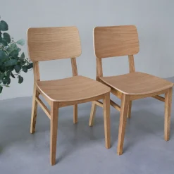 Chaise en bois massif de chêne Kodama - Lot de 2 ou 4 chaises - VESKOR