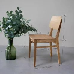 Chaise en bois massif de chêne Kodama - Lot de 2 ou 4 chaises - VESKOR