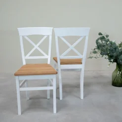 Chaise en bois massif Lausanne - Lot de 2 ou 4 - VESKOR