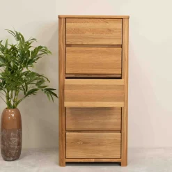 Chiffonnier en bois massif de chêne Elsa 5 - NordicStory