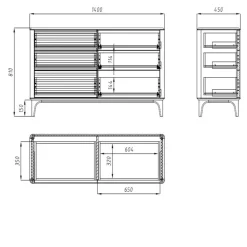 Commode en bois massif de chêne Oxford 6.2 - NordicStory