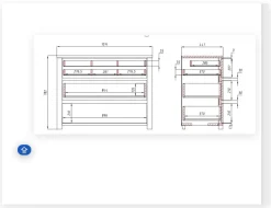 Commode en bois massif de chêne Elsa - NordicStory