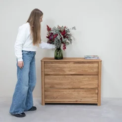 Commode en bois massif de chêne Elsa - NordicStory