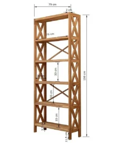 Etagère bibliothèque en bois massif de chêne Royal – NordicStory