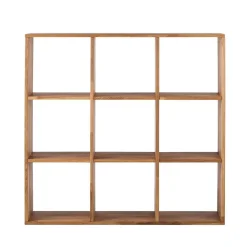 Etagère bibliothèque en bois massif de chêne Régal 3x3 - NordicStory