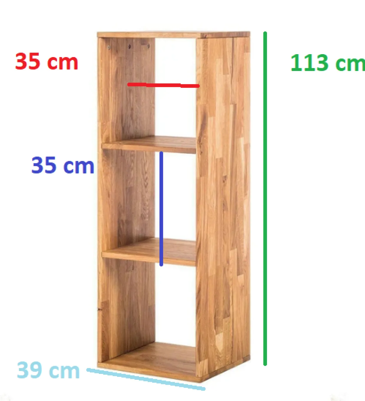 Etagère bibliothèque en bois massif de chêne Régal 3 - NordicStory