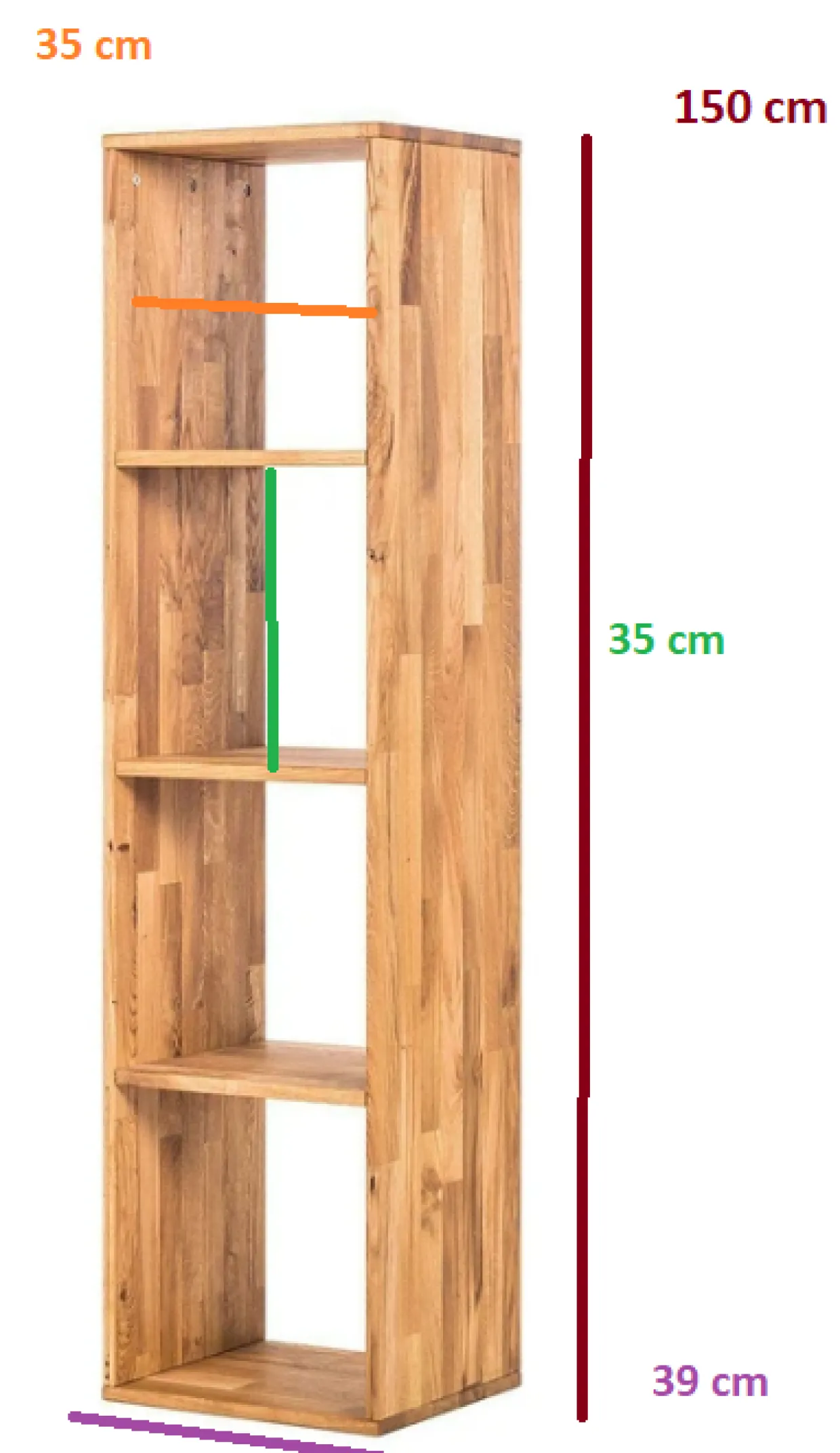 Etagère bibliothèque en bois massif de chêne Régal 4 - NordicStory