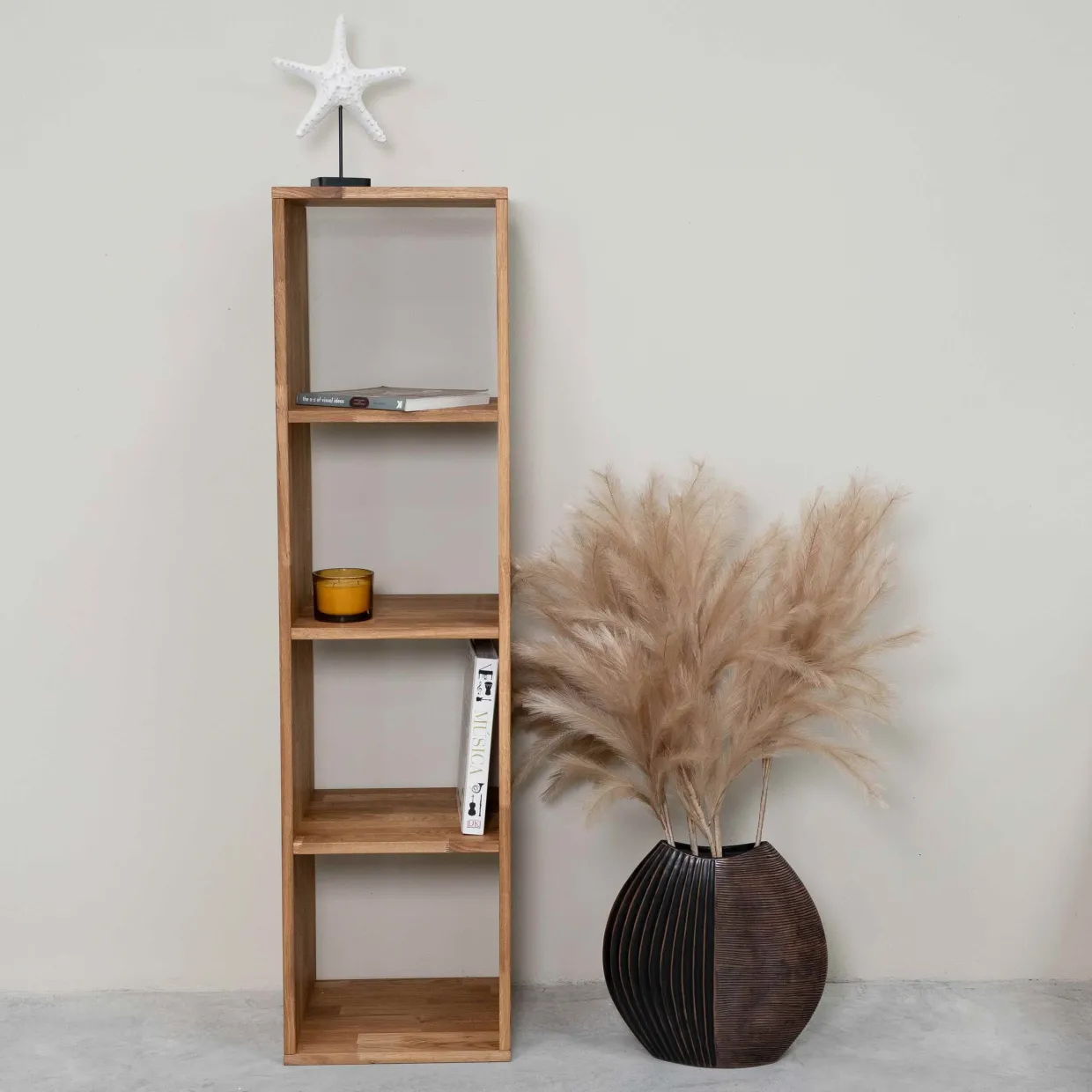 Etagère bibliothèque en bois massif de chêne Régal 4 - NordicStory