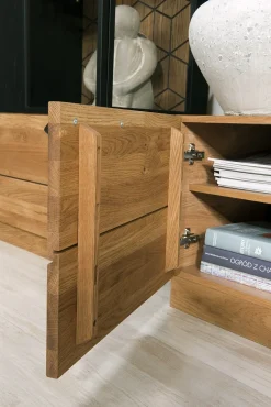 Meuble TV en bois de chêne Mozaik 25 - LoftStory